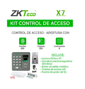 Kit Control de Acceso Apertura de Puerta ZKTeco