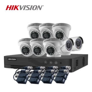 Kit CCTV Sistema de Camaras Hikvision DVR 16ch.1080P. 6 Domo y 2 Tubos